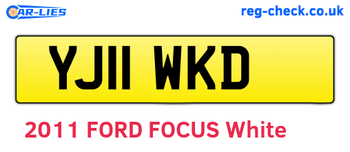 YJ11WKD are the vehicle registration plates.