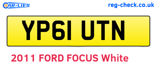 YP61UTN are the vehicle registration plates.