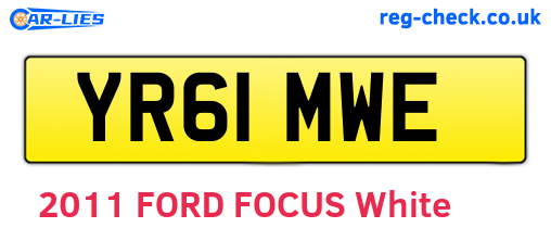 YR61MWE are the vehicle registration plates.