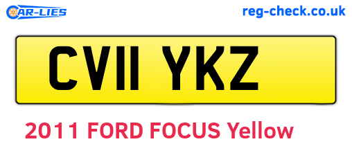 CV11YKZ are the vehicle registration plates.