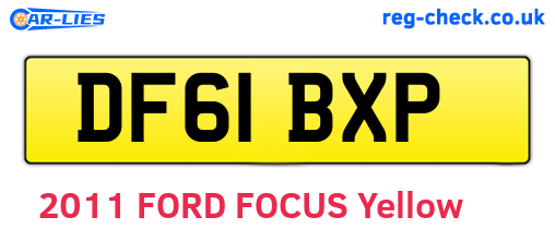 DF61BXP are the vehicle registration plates.