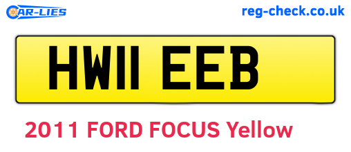 HW11EEB are the vehicle registration plates.