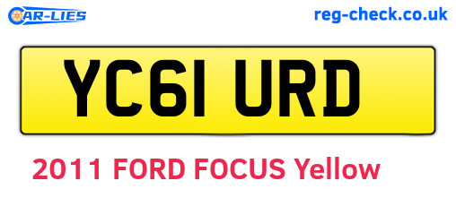YC61URD are the vehicle registration plates.