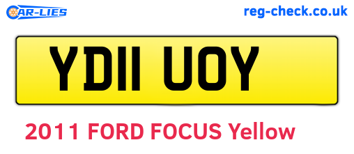 YD11UOY are the vehicle registration plates.