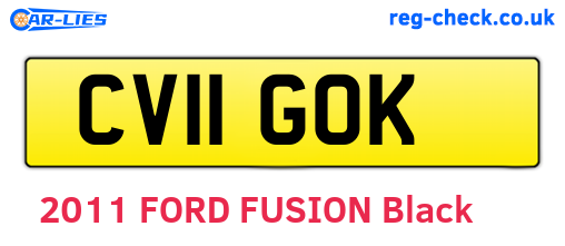 CV11GOK are the vehicle registration plates.