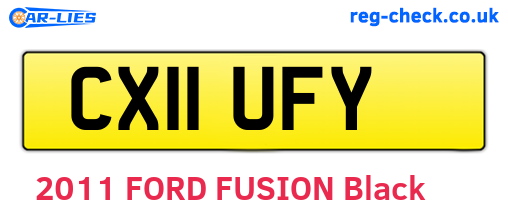 CX11UFY are the vehicle registration plates.