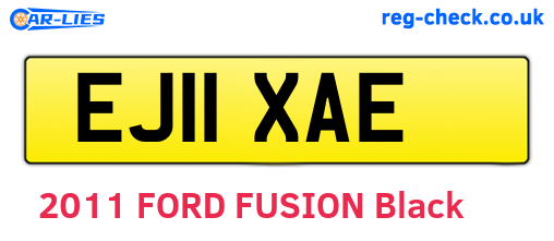 EJ11XAE are the vehicle registration plates.