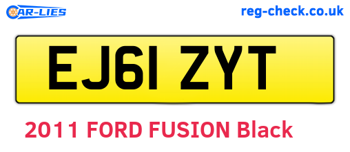 EJ61ZYT are the vehicle registration plates.