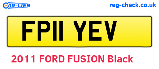 FP11YEV are the vehicle registration plates.