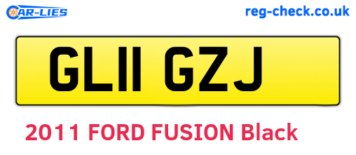 GL11GZJ are the vehicle registration plates.
