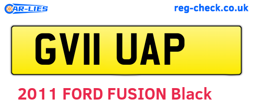 GV11UAP are the vehicle registration plates.
