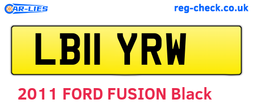 LB11YRW are the vehicle registration plates.