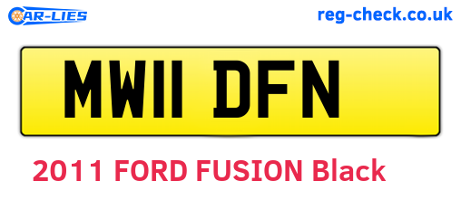 MW11DFN are the vehicle registration plates.