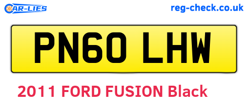 PN60LHW are the vehicle registration plates.