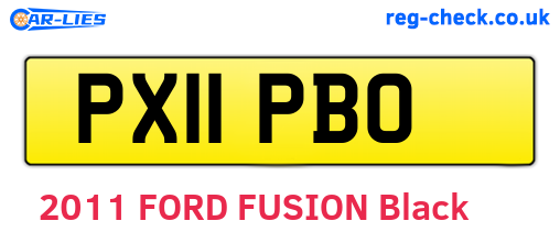 PX11PBO are the vehicle registration plates.