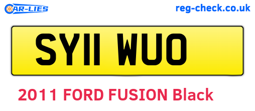SY11WUO are the vehicle registration plates.