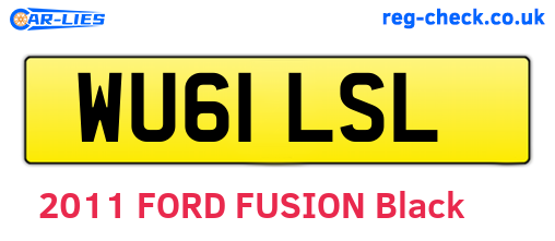 WU61LSL are the vehicle registration plates.