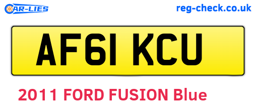 AF61KCU are the vehicle registration plates.