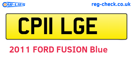 CP11LGE are the vehicle registration plates.