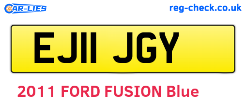 EJ11JGY are the vehicle registration plates.