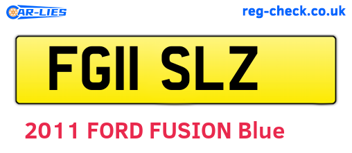 FG11SLZ are the vehicle registration plates.