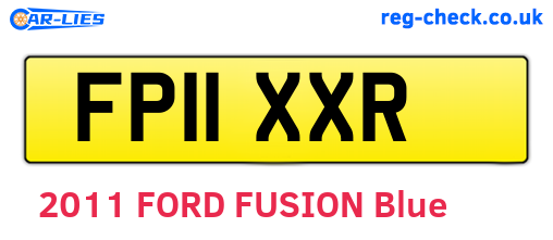 FP11XXR are the vehicle registration plates.