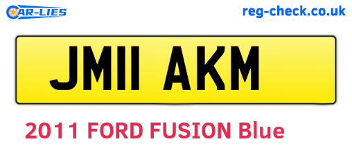 JM11AKM are the vehicle registration plates.