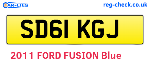 SD61KGJ are the vehicle registration plates.