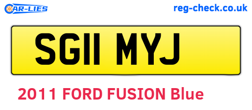 SG11MYJ are the vehicle registration plates.