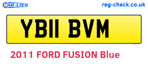 YB11BVM are the vehicle registration plates.