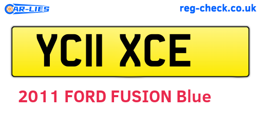 YC11XCE are the vehicle registration plates.