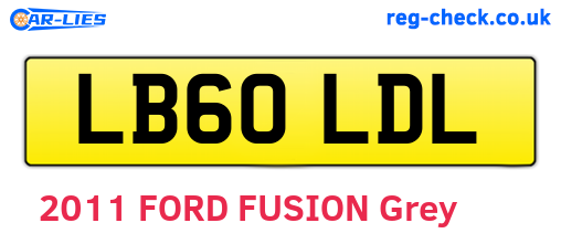 LB60LDL are the vehicle registration plates.