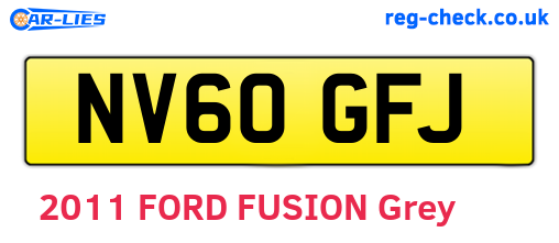 NV60GFJ are the vehicle registration plates.