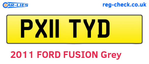 PX11TYD are the vehicle registration plates.