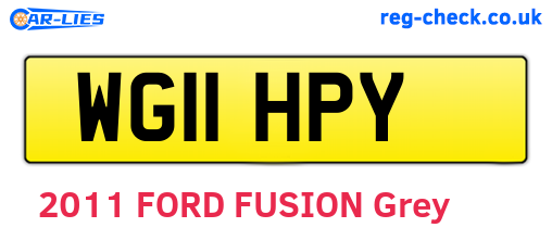 WG11HPY are the vehicle registration plates.