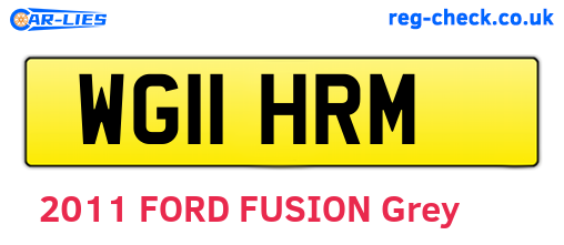 WG11HRM are the vehicle registration plates.
