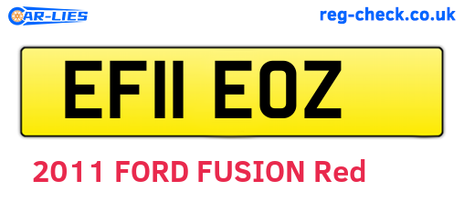 EF11EOZ are the vehicle registration plates.