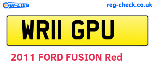 WR11GPU are the vehicle registration plates.