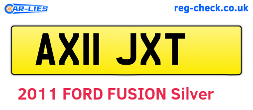 AX11JXT are the vehicle registration plates.