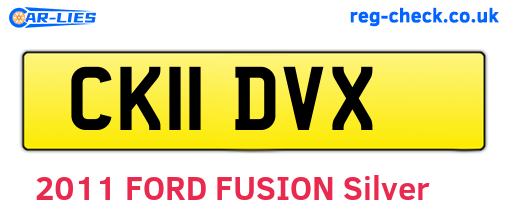 CK11DVX are the vehicle registration plates.