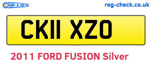 CK11XZO are the vehicle registration plates.