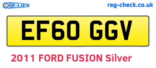 EF60GGV are the vehicle registration plates.