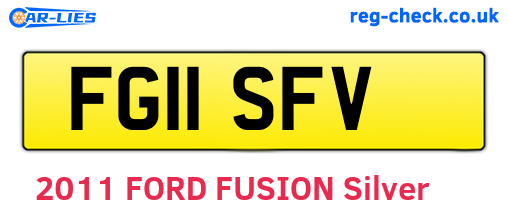 FG11SFV are the vehicle registration plates.