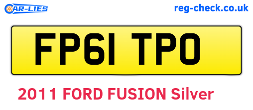 FP61TPO are the vehicle registration plates.
