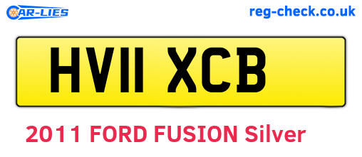 HV11XCB are the vehicle registration plates.