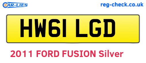 HW61LGD are the vehicle registration plates.