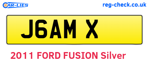 J6AMX are the vehicle registration plates.