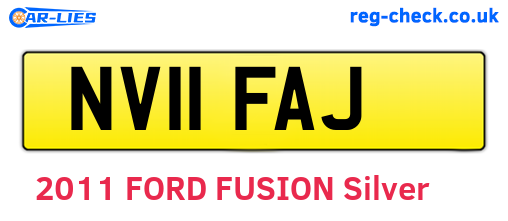NV11FAJ are the vehicle registration plates.