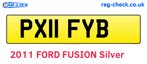 PX11FYB are the vehicle registration plates.