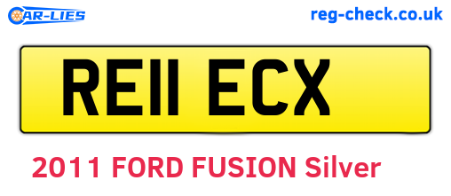RE11ECX are the vehicle registration plates.